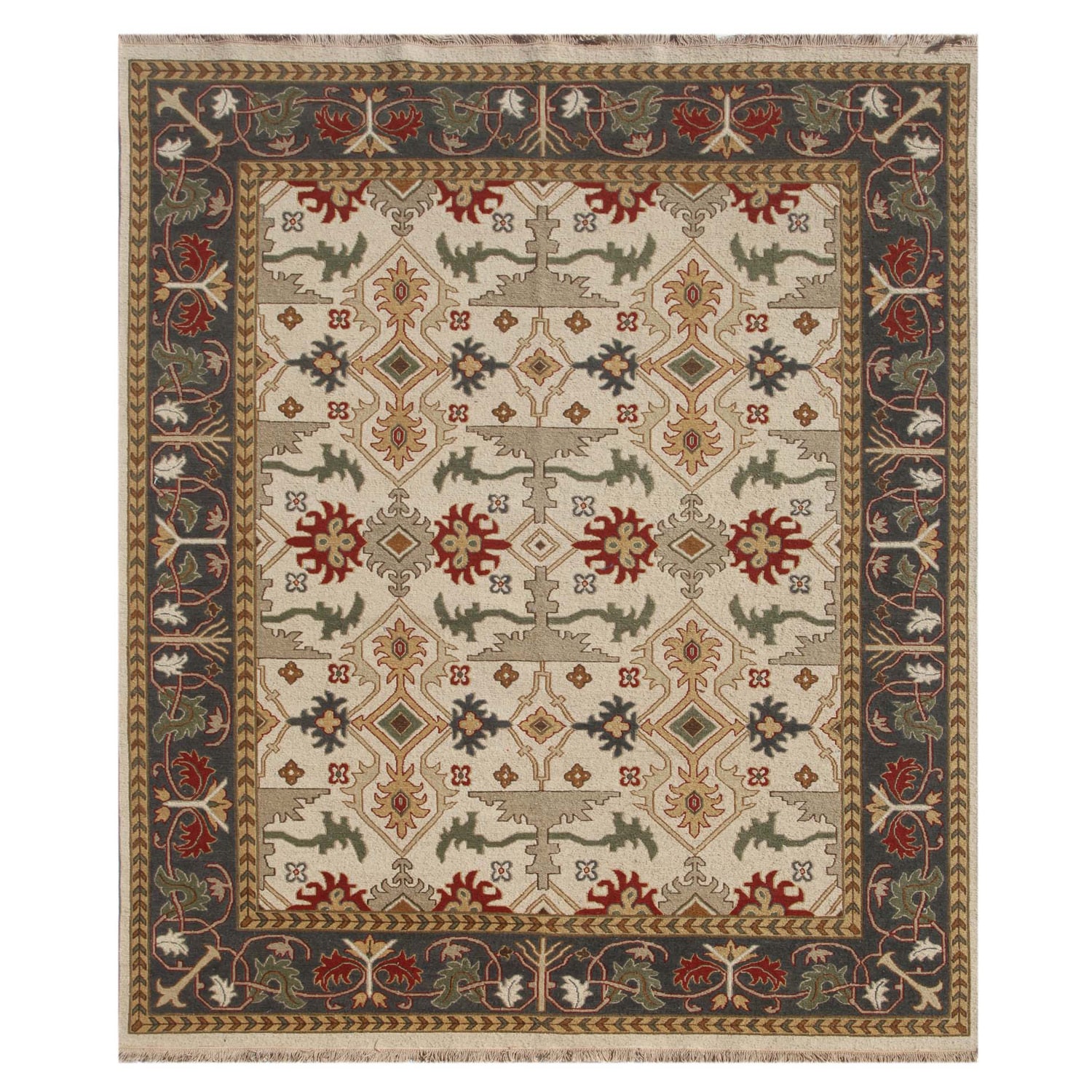 Hand knotted Multi Twisted Wool Rug (6x9)