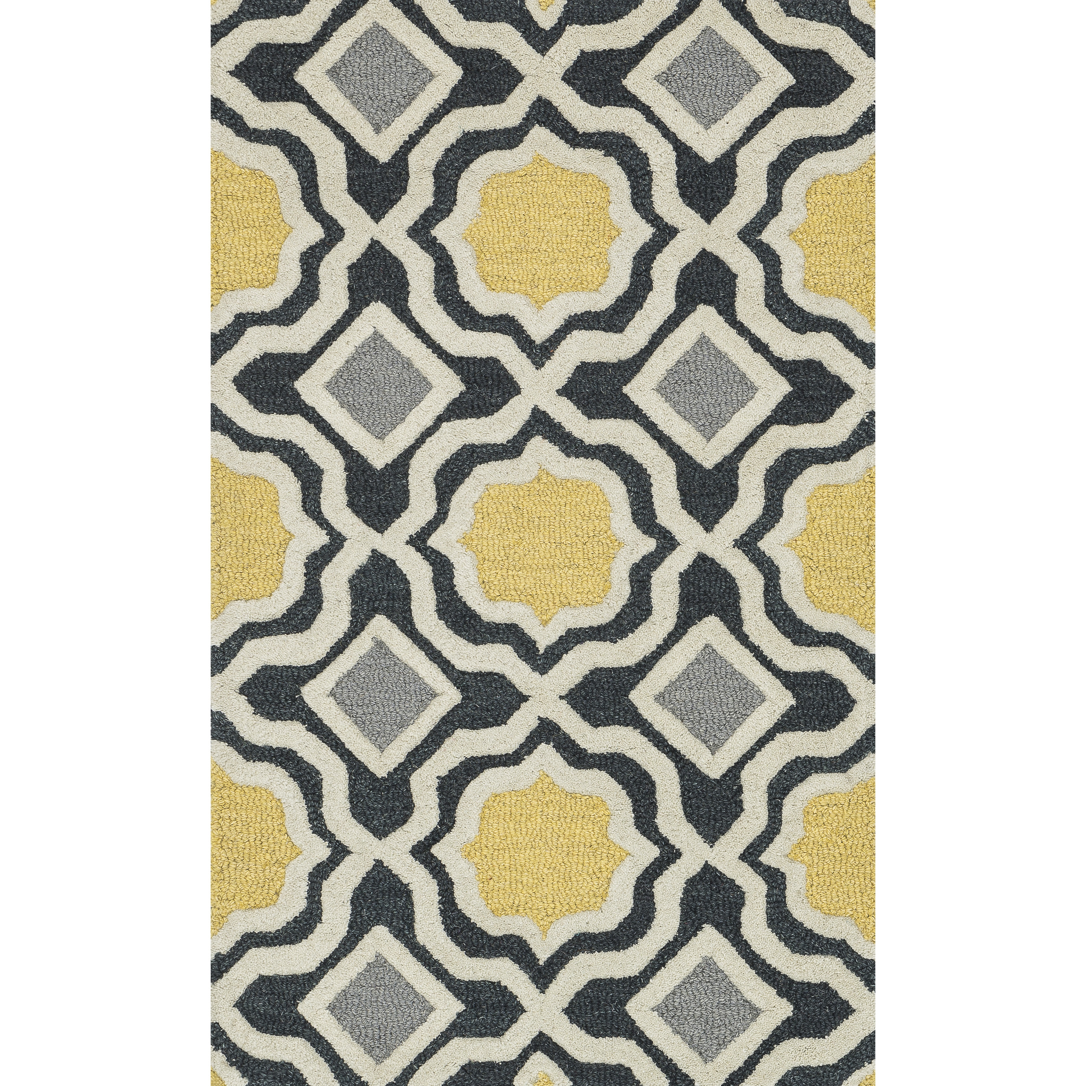 Hand tufted Tatum Charcoal/ Gold Wool Rug (23 X 39)