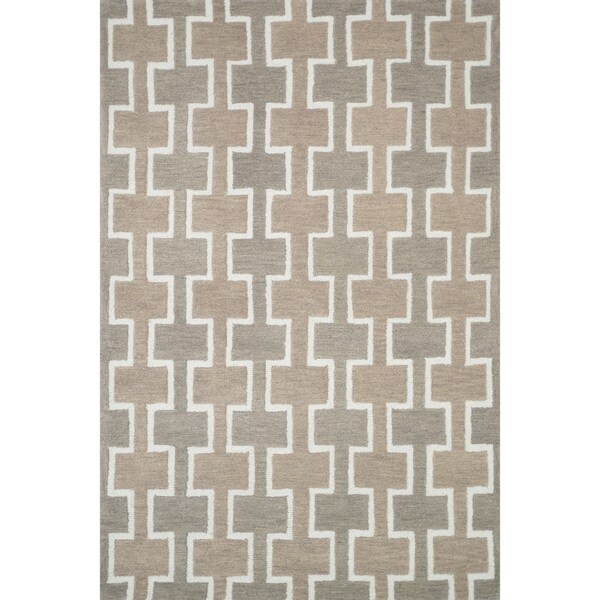 Hand-tufted Tatum Beige Wool Rug - 7'9" x 9'9"