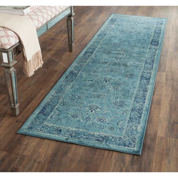 Safavieh Antiqued Vintage Turquoise Viscose Runner (22 x 8