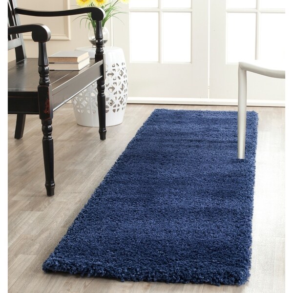 Safavieh Milan Shag Navy Blue Runner Rug - 2' x 6' Runner