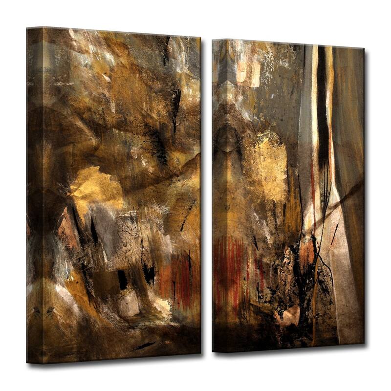 Ready2HangArt ' I' 2-Pc Rustic Abstract Canvas Art Set