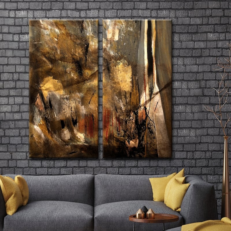 Ready2HangArt ' I' 2-Pc Rustic Abstract Canvas Art Set