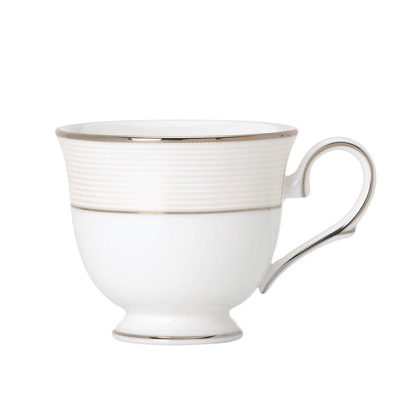 Lenox Opal Innocence Stripe Teacup White