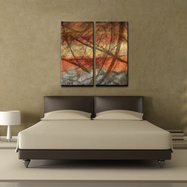 slide 2 of 6, Ready2HangArt 'Abstract' Over-sized Canvas Wall Art (Set of 2)