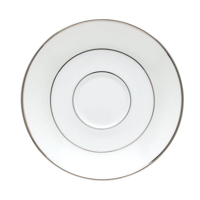 Lenox Opal Innocence Stripe Saucer White