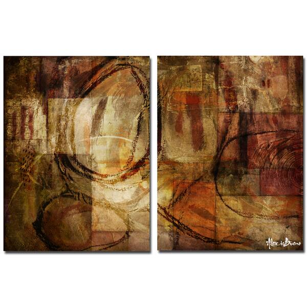 Bueno 'Abstract' Oversized Canvas Wall Art (Set of 2) Ready2hangart Canvas