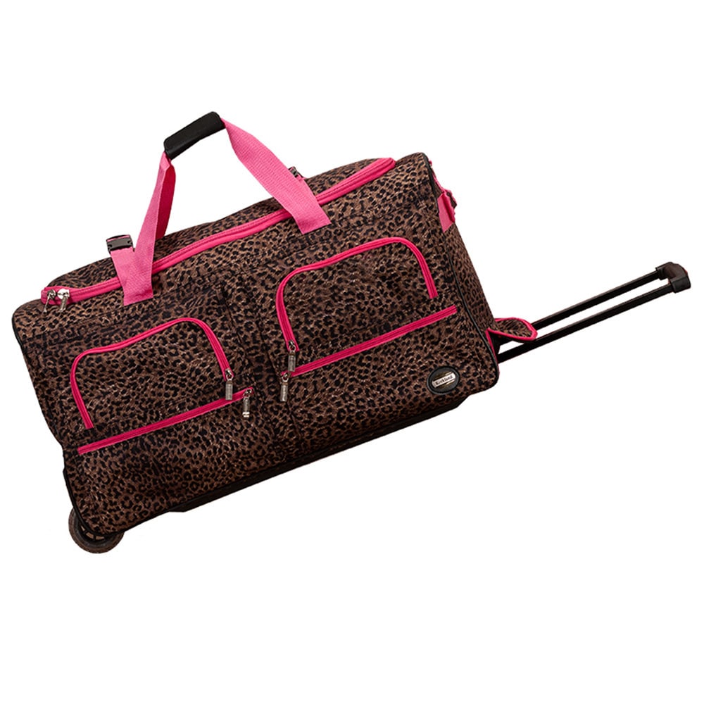 Shop Rockland Deluxe Pink Leopard Mobilizer Lightweight 30inch Rolling