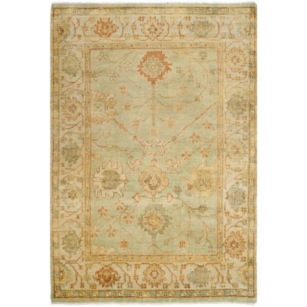 Safavieh Hand knotted Oushak Dark Green/ Light Green Wool Rug (4' x 6') Safavieh 3x5   4x6 Rugs