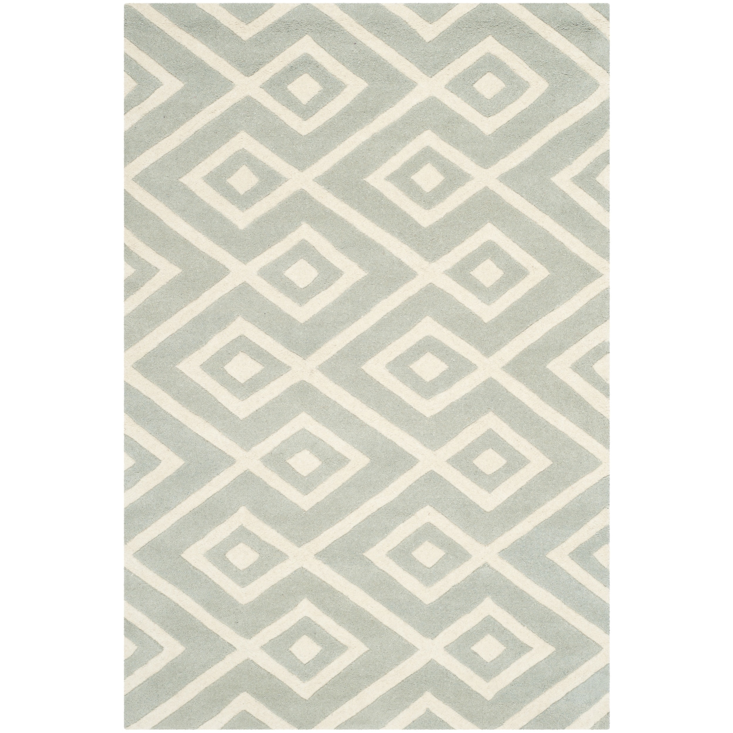 Safavieh Handmade Moroccan Chatham Grey/ivory Contempory Wool Area Rug (3 X 5)