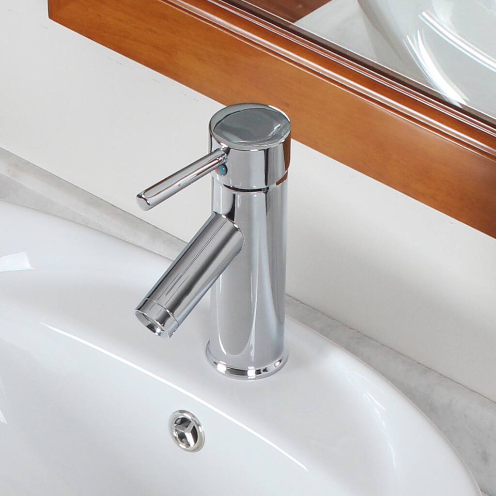 Elite Luxury Short Chrome Lavatory Faucet/ Downward Spout
