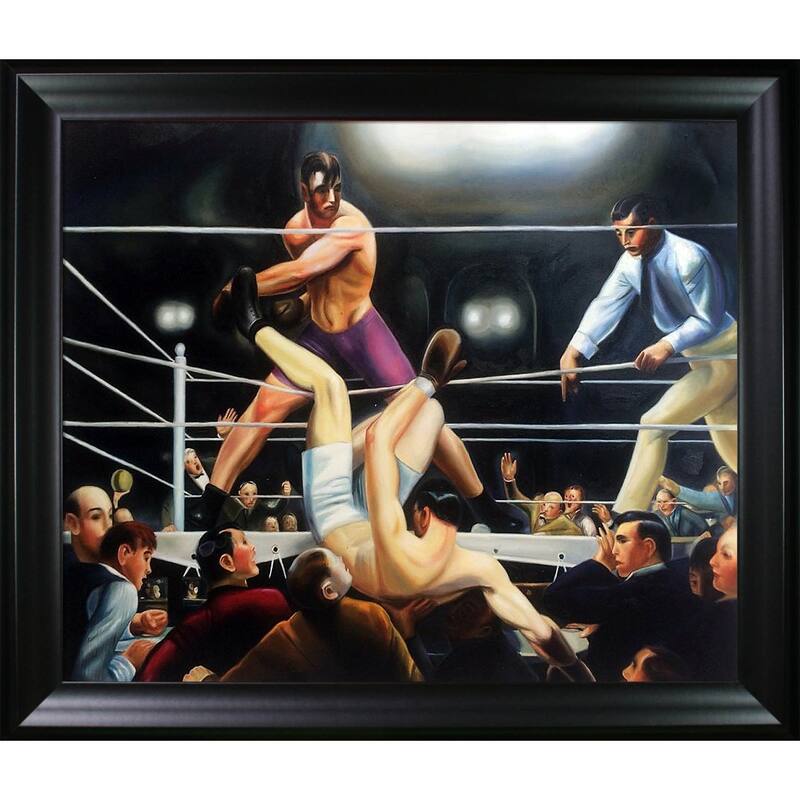 La Pastiche George Wesley 'Bellows Dempsey and Firpo' Hand Painted ...