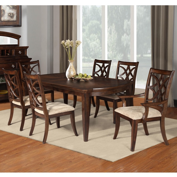Solina 7-piece Extendable Butterfly Dining Set - Overstock - 8403634