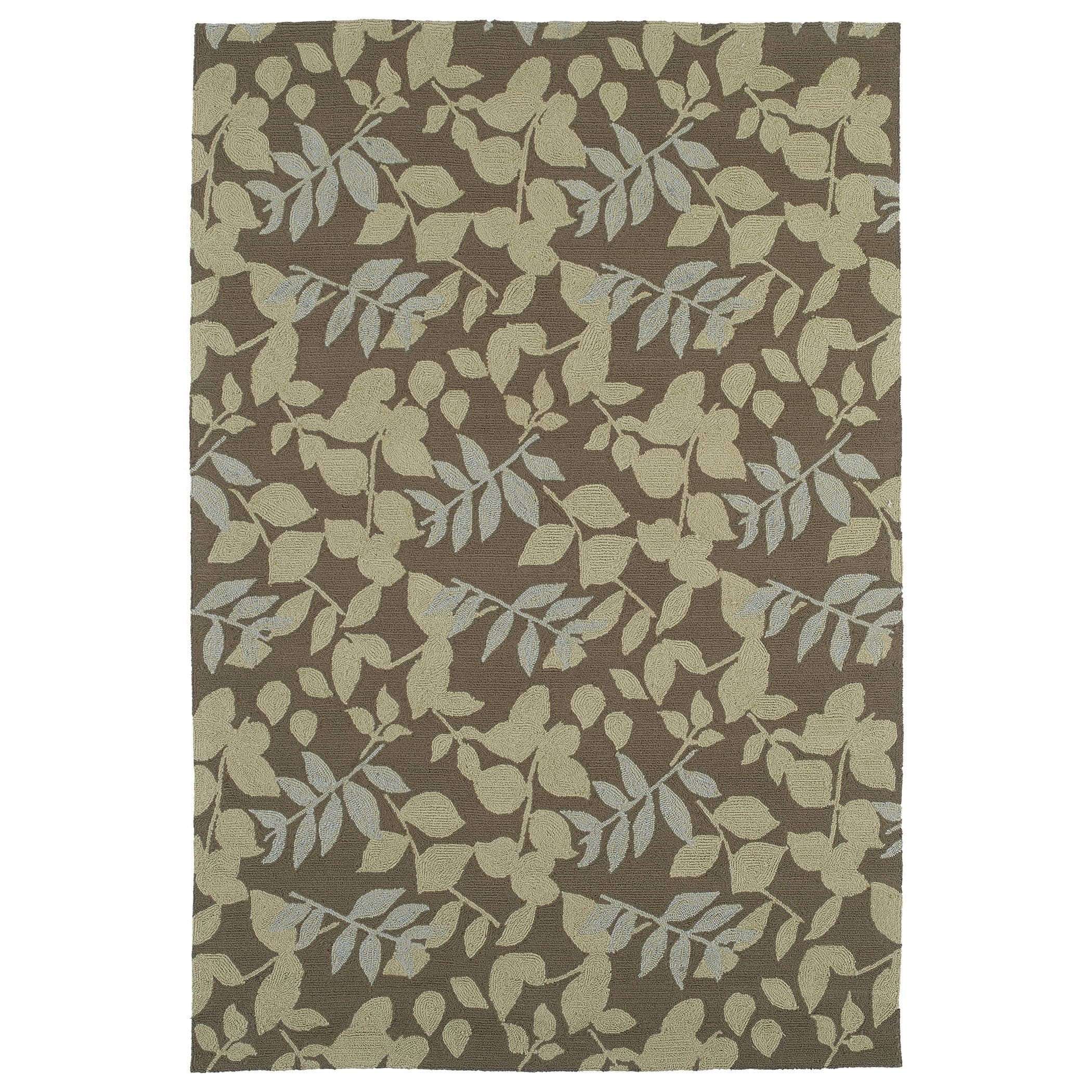 Fiesta Chocolate Indoor/ Outdoor Leaves Rug (90 X 120)