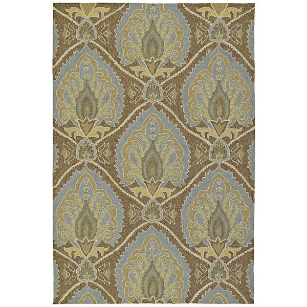 Fiesta Brown Indoor/ Outdoor Damask Rug (3'0 x 5'0) 3x5   4x6 Rugs