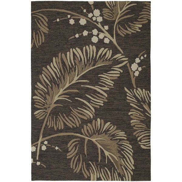 Fiesta Chocolate Indoor/ Outdoor Palms Rug (9' x 12')