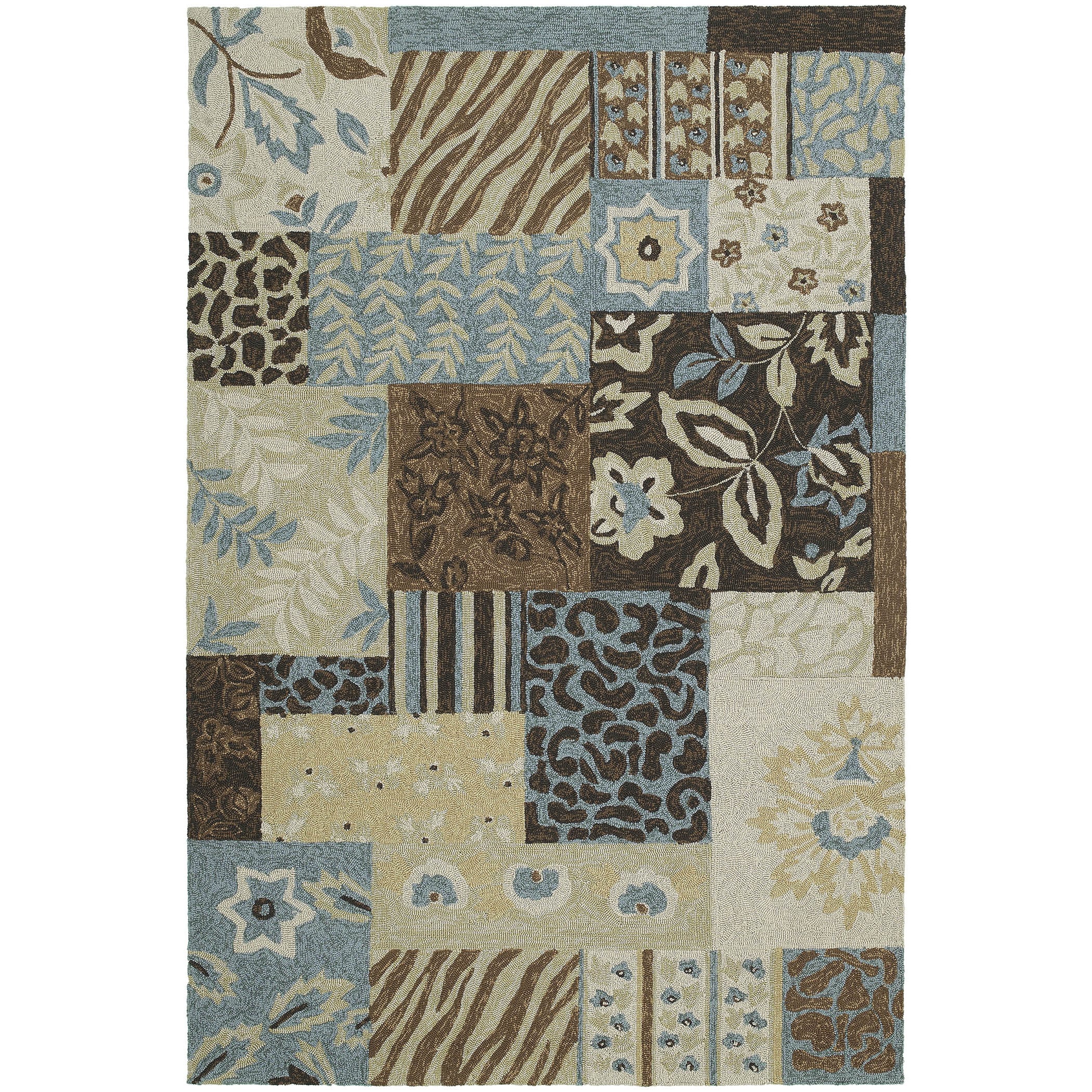 Fiesta Blue Indoor/ Outdoor Mosaic Rug (30 X 50)