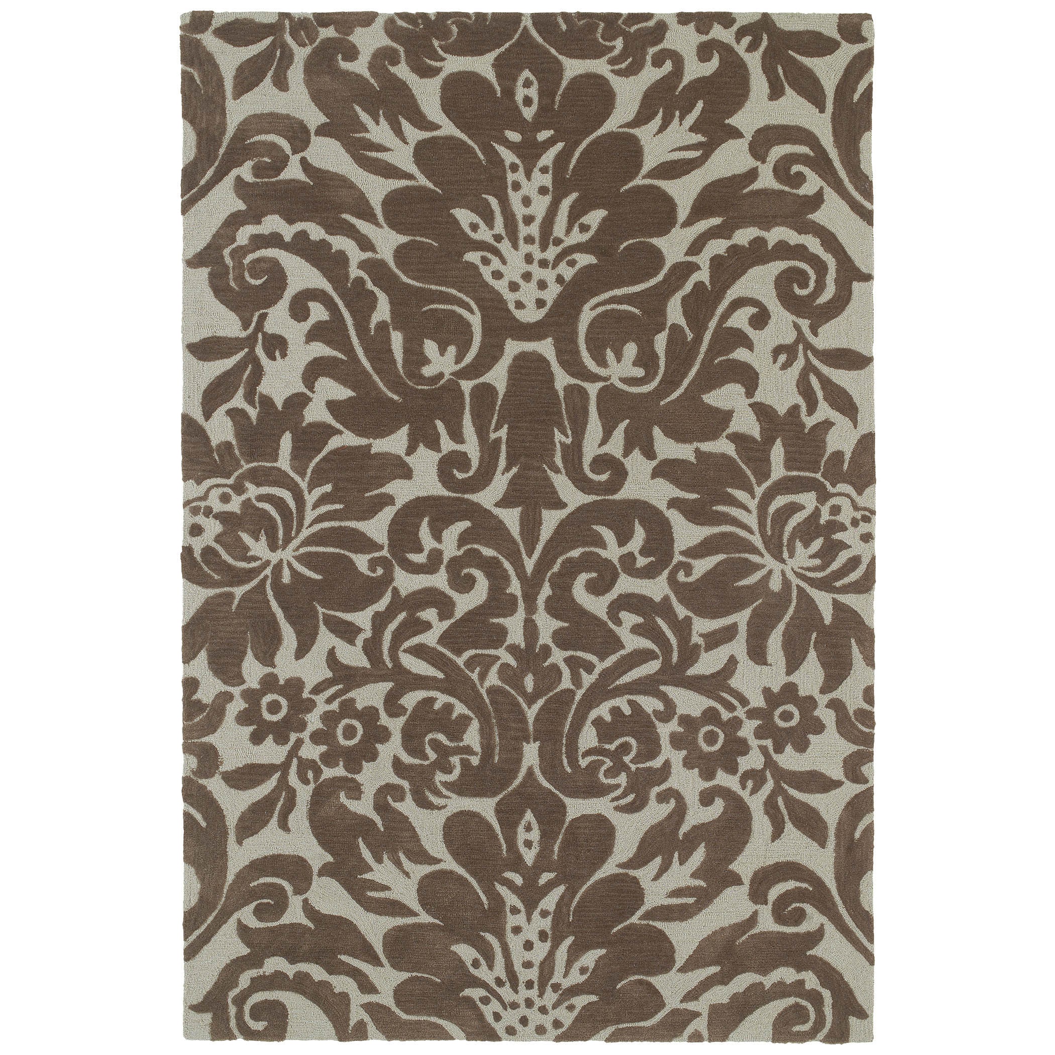 Brookside Damask Mint Green Polyester Rug (76 X 90)