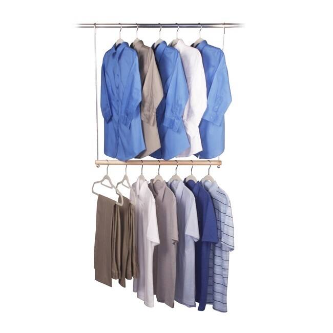 Richards Homewares Wooden Closet Doubler Storage Rod