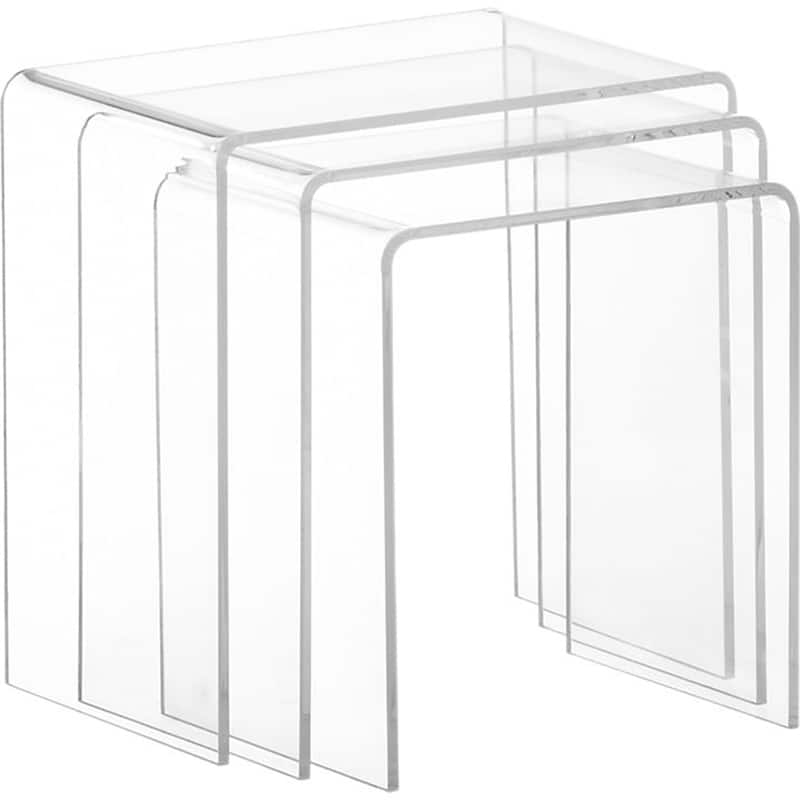 Clear Acrylic Nesting Tables (Set of 3)