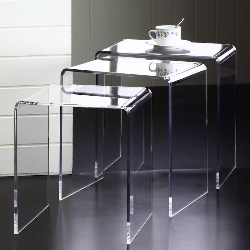 Clear Acrylic Nesting Tables (Set of 3)