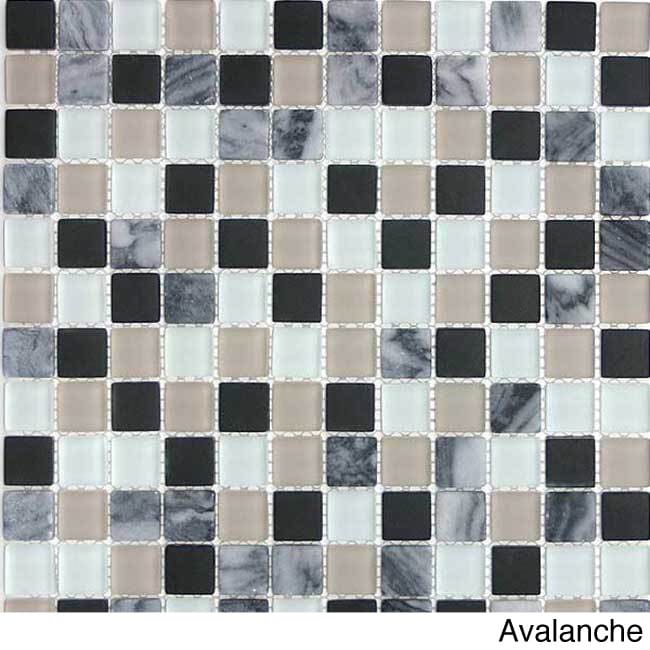 Glacier Mountain Squares Tiles (10.56 Square Feet)