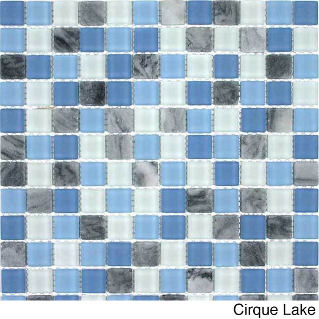 Glacier Mountain Squares Tiles (10.56 Square Feet)