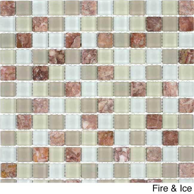 Glacier Mountain Squares Tiles (10.56 Square Feet)