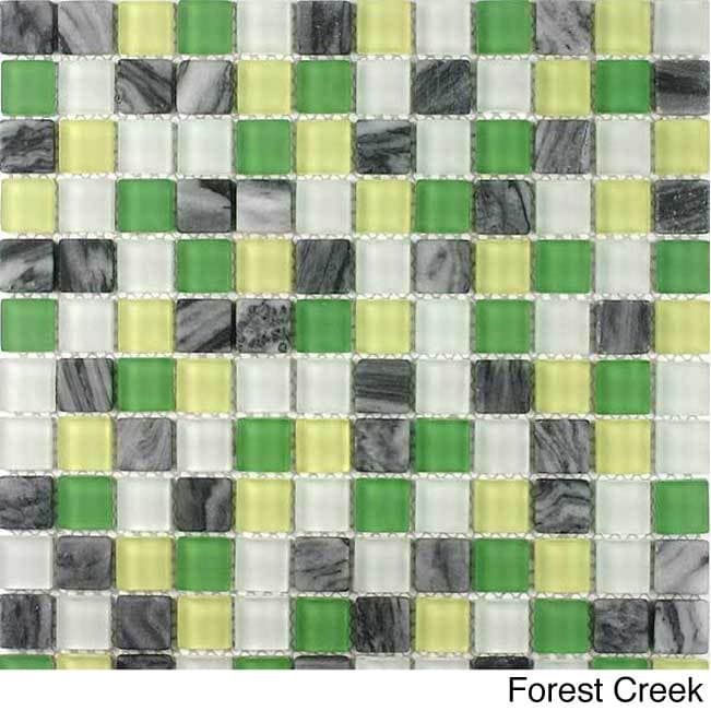 Glacier Mountain Squares Tiles (10.56 Square Feet)