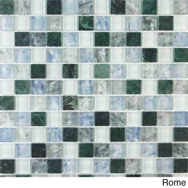 Glacier Mountain Squares Tiles (10.56 Square Feet)