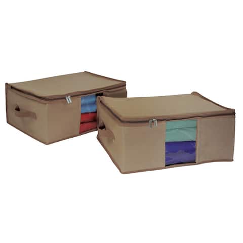 Richards Homewares Cedar Insert Canvas Storage Bag Set (Set of 2)