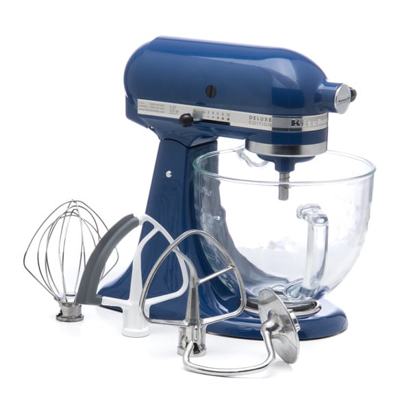 KitchenAid KSM154GBQBW Blue Willow 5 quart Artisan Tilt Head Stand Mixer with Bonus Flex Edge Beater KitchenAid Mixers