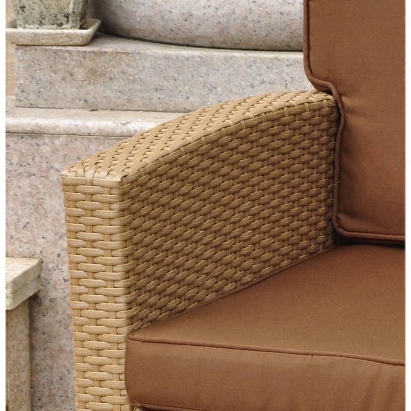 International Caravan Lisbon 4-Piece Patio Conversation Set with Cushions