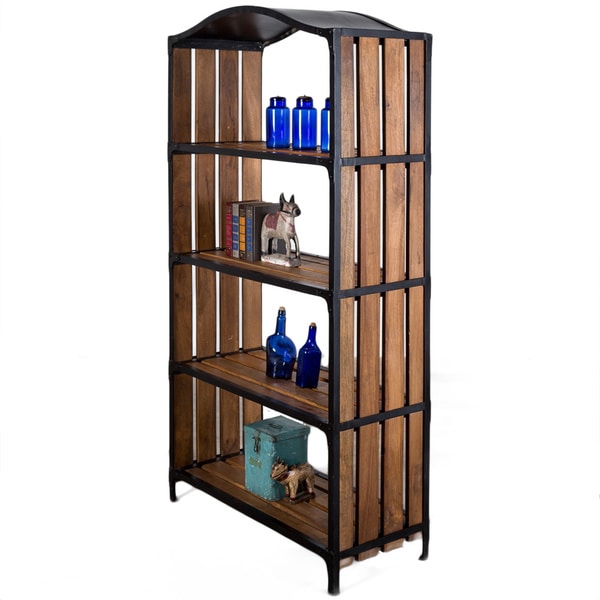 Handcrafted Mango Wood Evelyn Bookcase (India)   Shopping