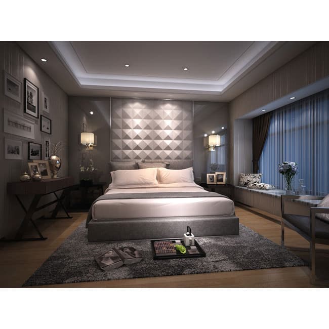 3D Plant Fiber Diamond Design Wall Panels (Set of 10)