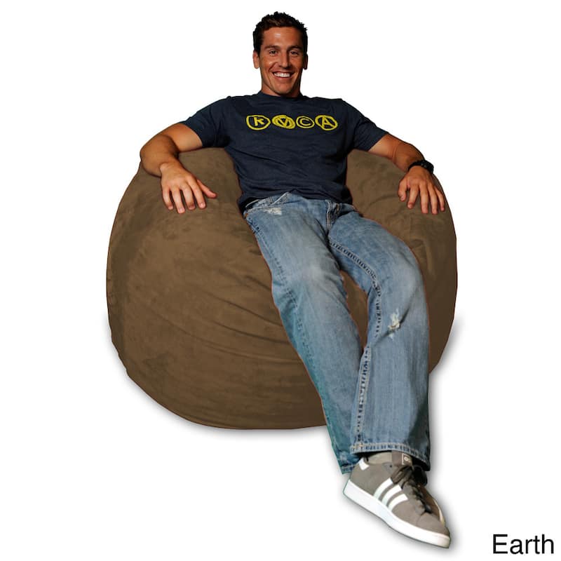 Bean Bag Chair 4-foot Memory Foam Removable Cover Bean Bags