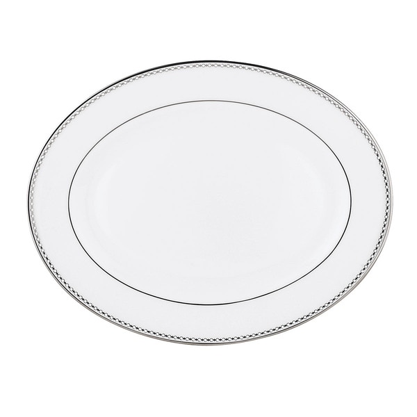 Shop Lenox Pearl Platinum 16-inch Oval Platter - Free Shipping Today ...