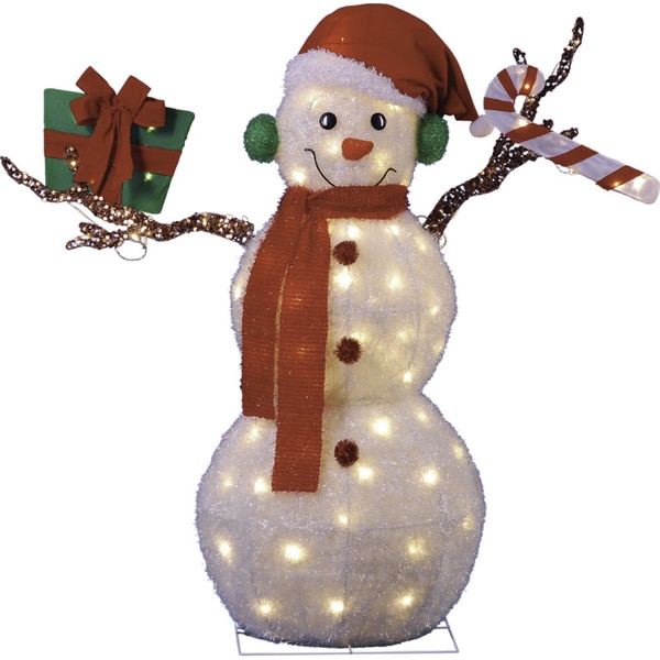 43-inch Animated Lighted Snowman Indoor/ Outdoor Ornament - Free ...