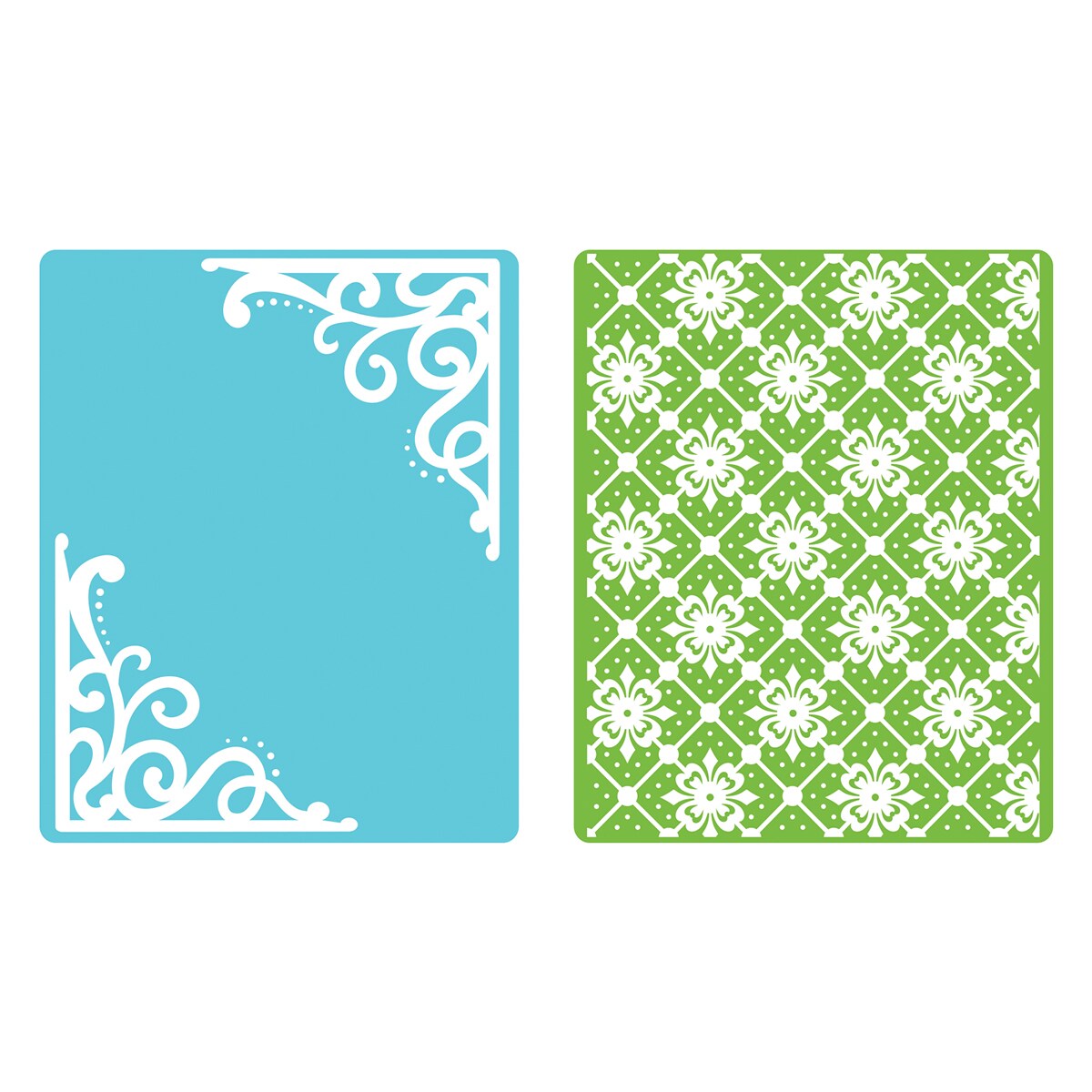 Sizzix Textured Impressions Corners/ Lattice Embossing Folders (Pack of 2)  - Bed Bath & Beyond - 8408088
