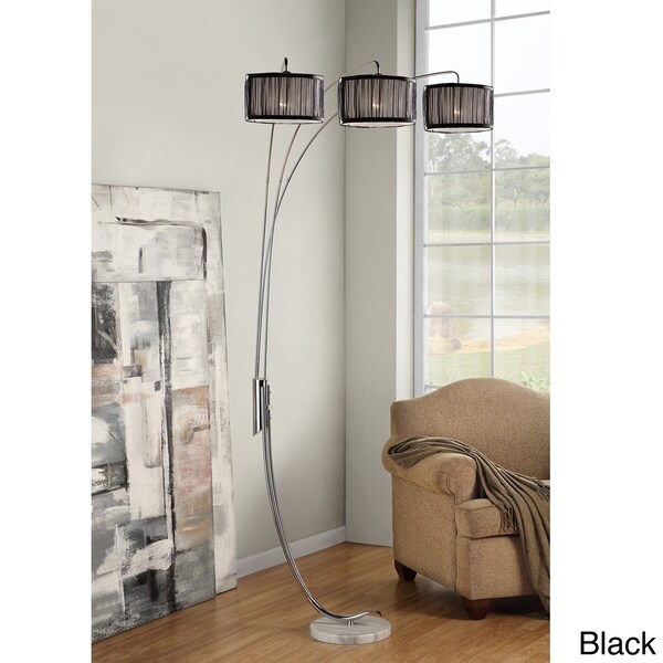 Tribecca Home Modern 3 Light Chrome Metal Arch Floor Lamp Tribecca Home Modern 3 Light Chrome Metal Arch Floor Lamp