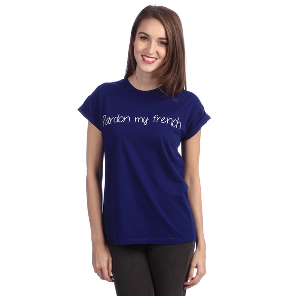 Kingdom & State Women's 'Pardon My French' Boyfriend Tee Kingdom & State Short Sleeve Shirts