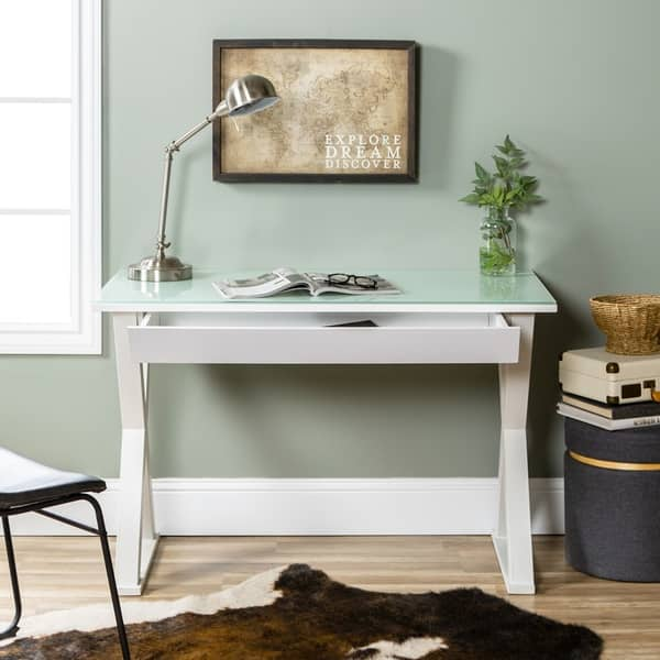 Shop Middlebrook Designs 48 Inch X Frame Computer Desk White