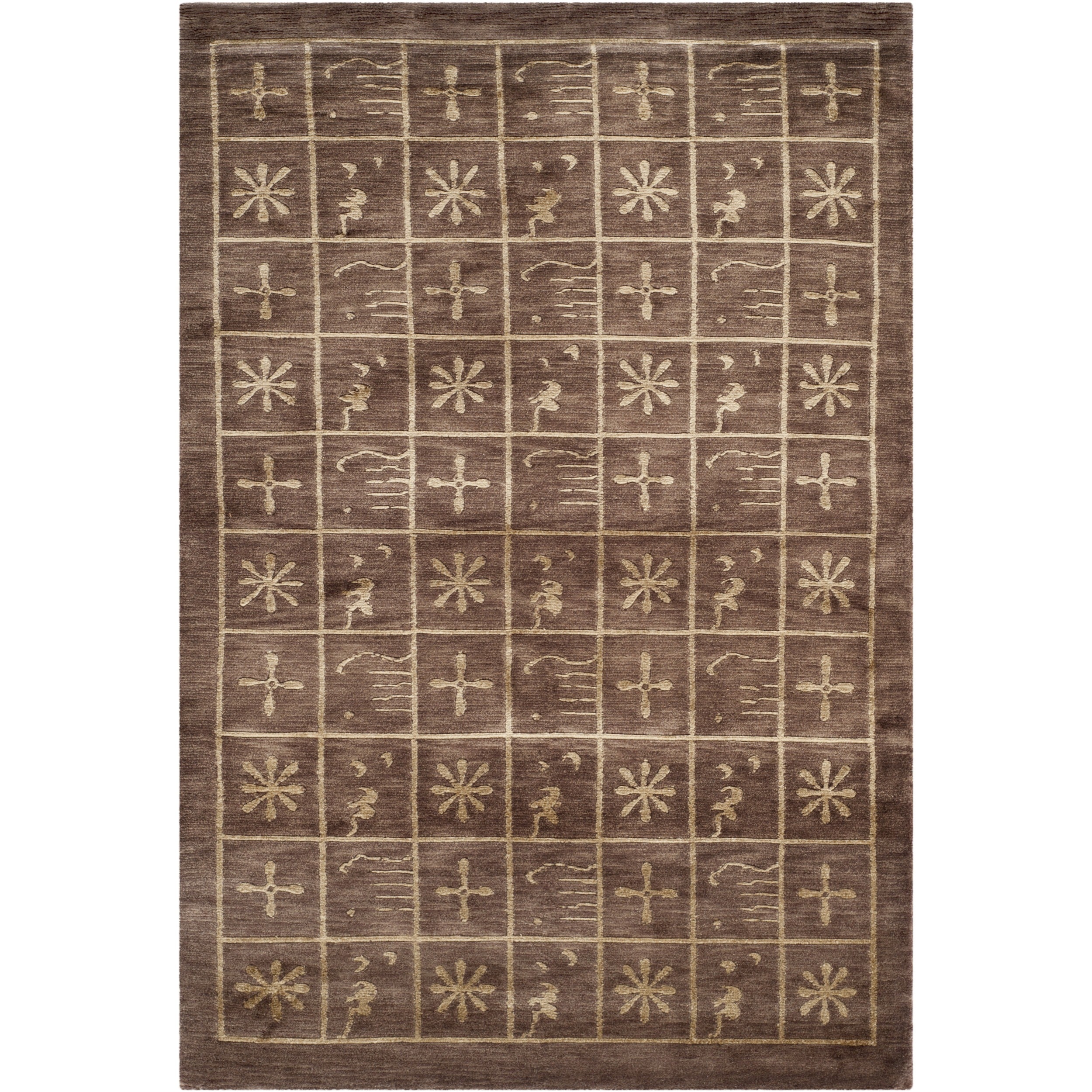 Safavieh Hand knotted Tibetan Multicolored Wool/ Silk Area Rug (4 X 6)