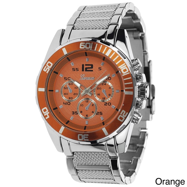 Geneva Platinum Men's Link Watch Geneva Platinum Men's Geneva Watches