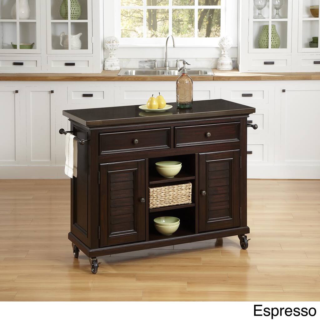 Bermuda Kitchen Cart with Stainless Steel Top by Home Styles