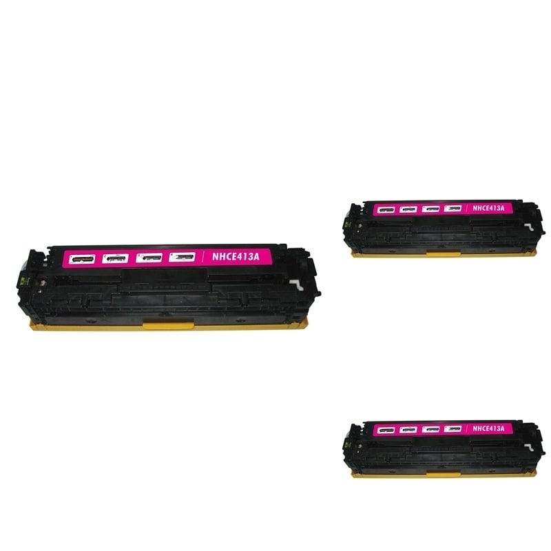 Basacc Magenta Cartridge Set Compatible With Hp Ce413a (pack Of 3)