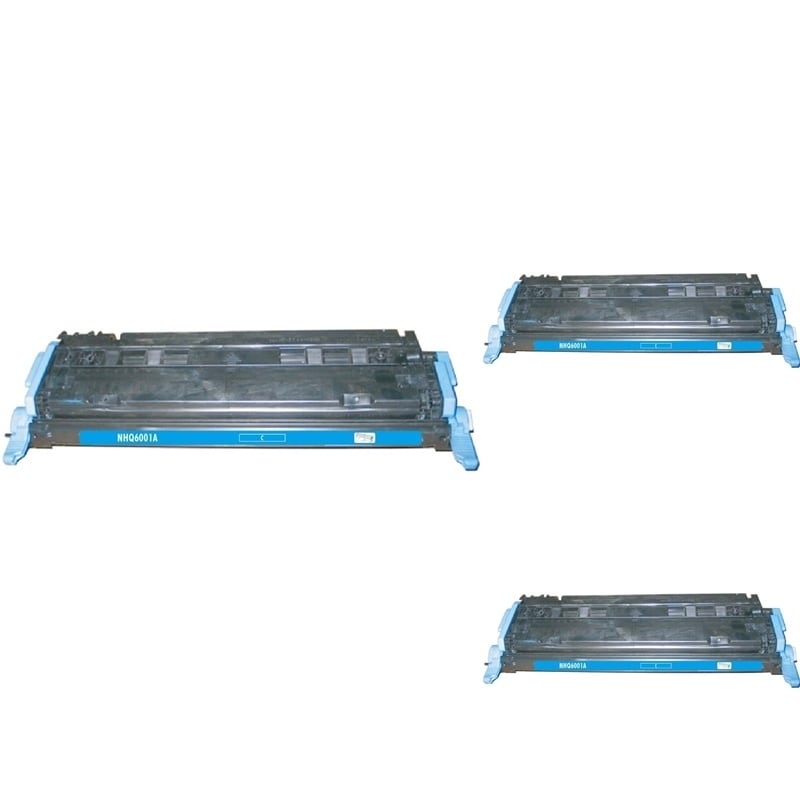 Basacc Cyan Cartridge Set Compatible With Hp Q6001a (pack Of 3)