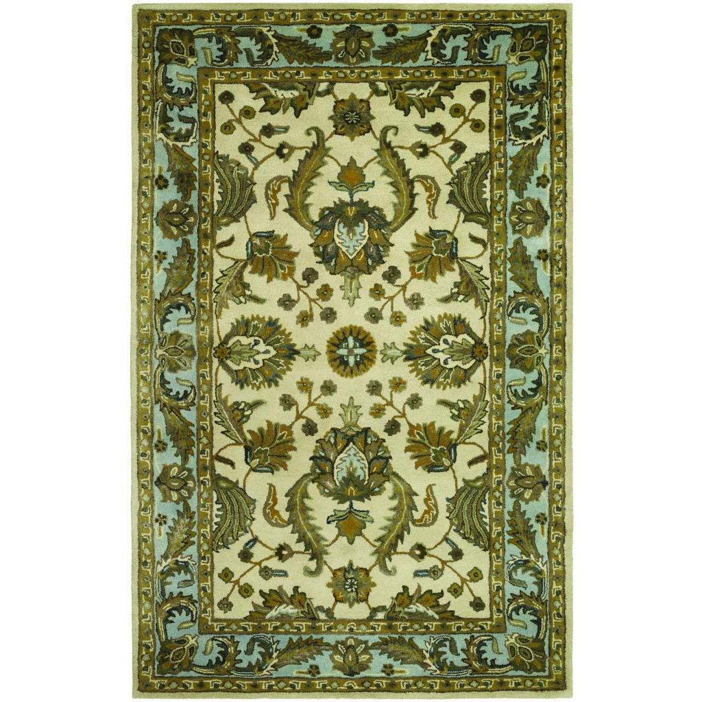 Castello Devon/ Ivory sky Blue Area Rug (5 X 8)