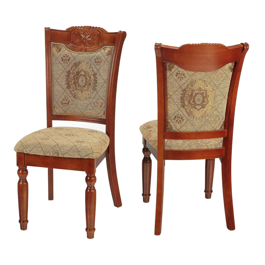 Cortesi Home Medalion Dining Traditional Chair (Set of 2)