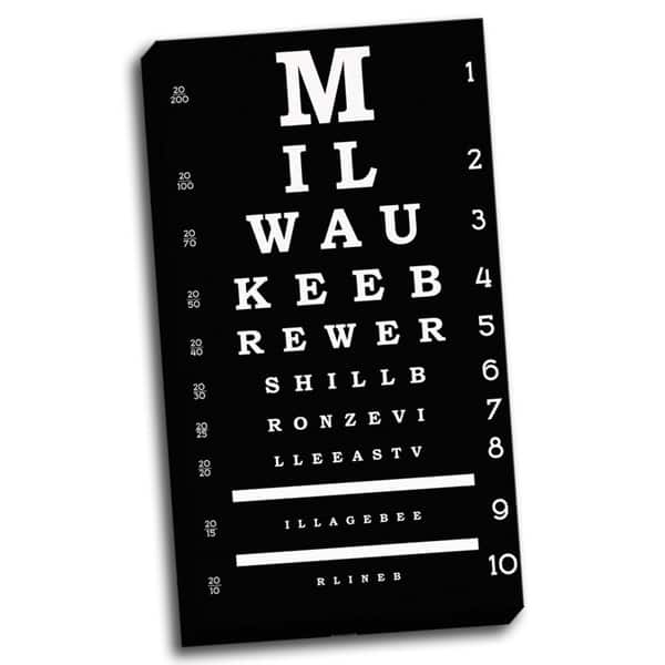 'Milwaukee Inspired Eye Chart' Wall Art Bed Bath & Beyond 8409273